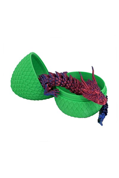 Sani Figurine Sani, Dragon in Egg 90 x 115 mm, Green, Blue, Red