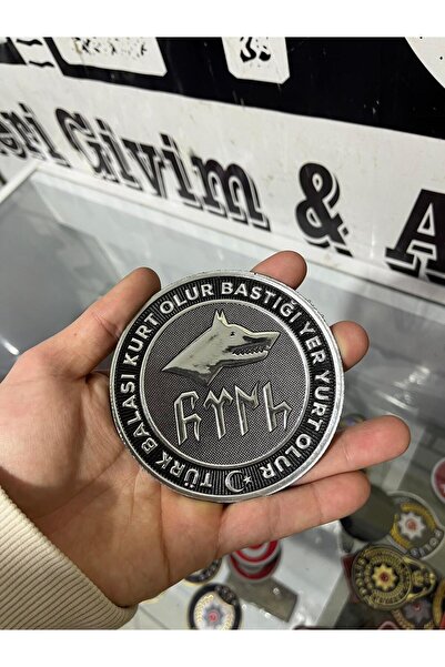 Silyon Askeri Giyim Göktürk Written Wolf Head Peç