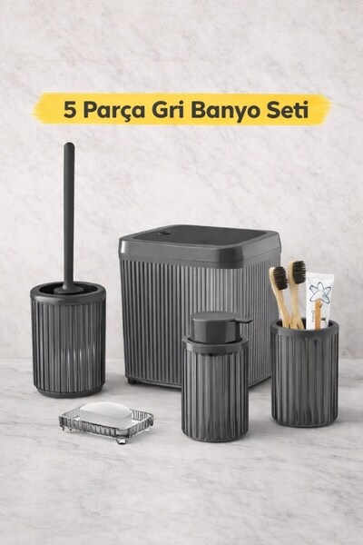 decorev Modern Designed 5 Piece Bathroom Accessory Set Dc-6791