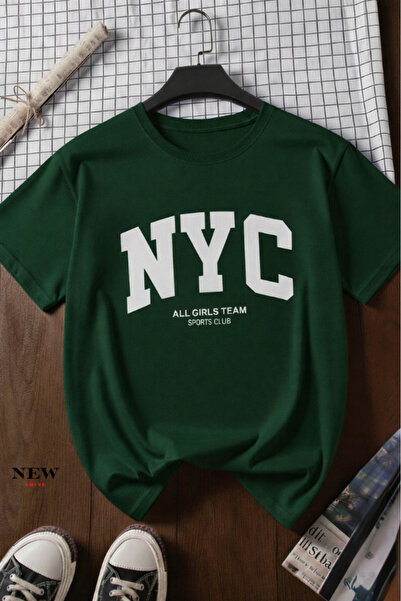 New Shine تي شيرت مطبوع للجنسين من نيويورك سيتي