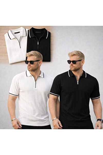 golden toptan 2 articole într-un singur pachet tricou tricotat cu guler polo