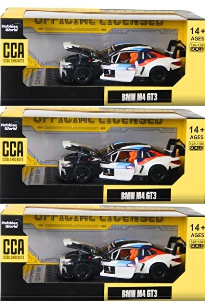 OYUNCAKSAHİLİ BMW M4 GT3 Yarış Araba Koleksiyon 15cm Model Metal 1:32 ölçek Modifiye Yazılar Kutulu Masaüstü Standlı GT 3