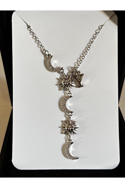 bijoux uniques Steel Moon&Sun Letter Women's Necklace