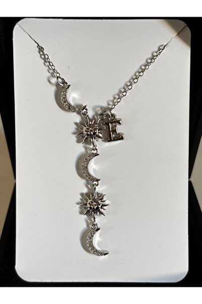 bijoux uniques Steel Moon&Sun Letter Women's Necklace