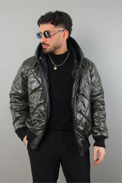 RHONES Men's Double-Sided Leather Coat with Quilted Inside