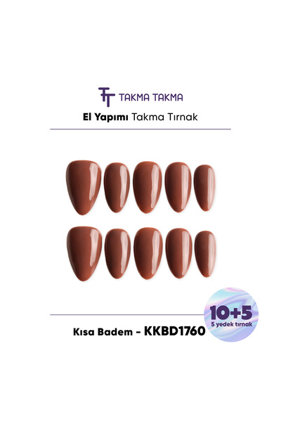 Takma Takma KKBD1760 Kısa Badem 15'li Tekrar Kullanılabilir El Yapımı Protez ...