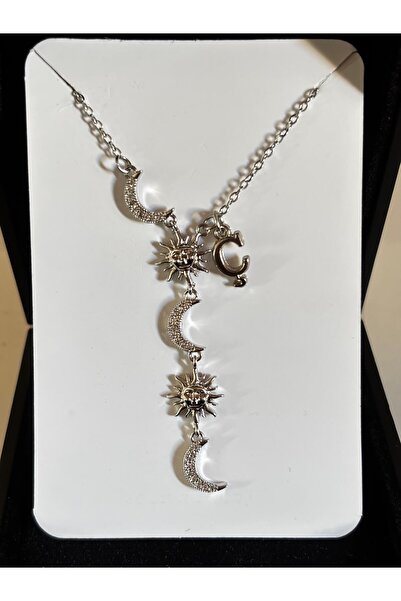 bijoux uniques Steel Moon&Sun Letter Women's Necklace