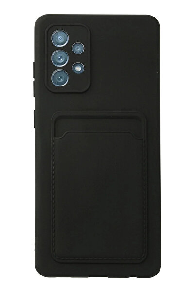 BSN STİL حافظة سامسونج جالاكسي A72 من BSNSHOP من السيليكون مع حامل بطاقات - أ...