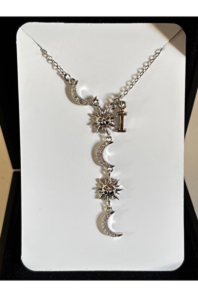 bijoux uniques Steel Moon&Sun Letter Women's Necklace