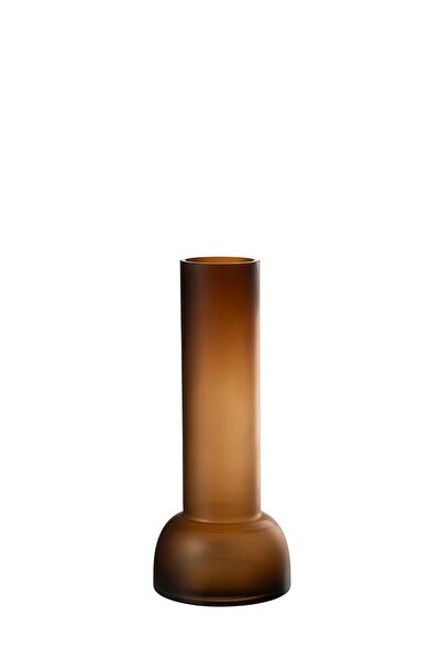 Laromita Decoration YARA KAHVERENGİ CAM MUMLUK VAZO / 38 CM