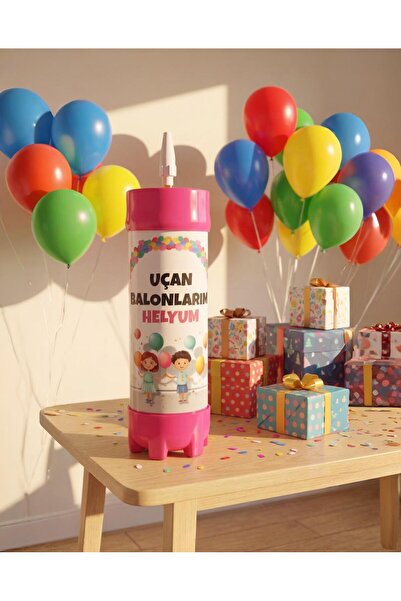 PARTİ SEPETİ Tek kullanımlık Helyum Tüpü Uçan Balon Gazı Helyum Gazı 1.1 litre
