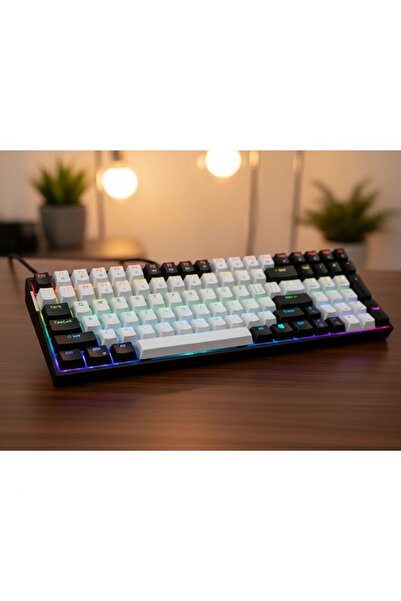 gaman RGB Aydınlatmalı Mekanik Gaming Klavye - Çoklu Işık Efekti, Kompakt Tas...
