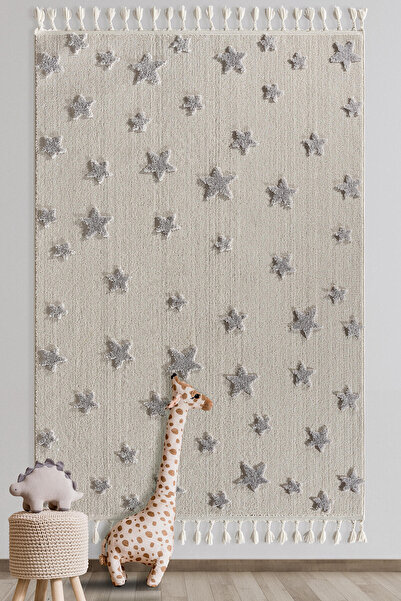 Neşem Halı Boutique Kids - Starry Antialerjik Yıldız Figürlü Bebek Odası Halısı
