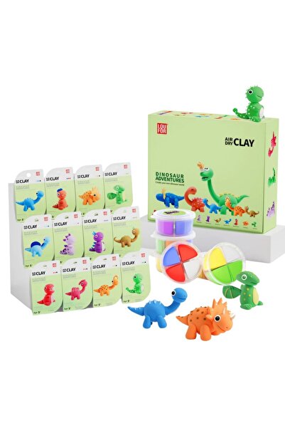 Generic مجموعة طين تشكيل الديناصورات 12 قطعة