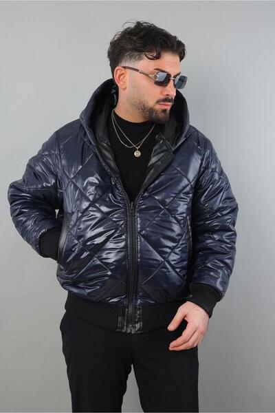 RHONES Men's Double-Sided Leather Coat with Quilted Inside