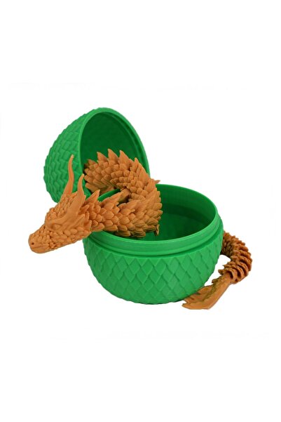 Sani Figurină Sani, Dragon în Ou 90 x 115 mm, Verde, Auriu