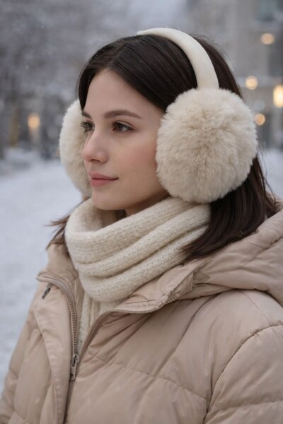 Nilbutik Cold Protective Soft Plush Foldable Ear Protector Earphones