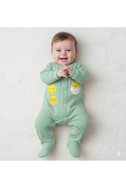 Pamira 100% Cotton Snap Fastener Chick Printed Jumpsuit
