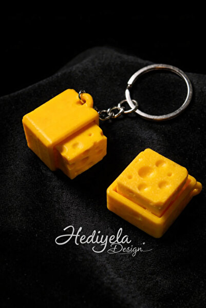 Ela Crafts Cheese Clicker Keychain