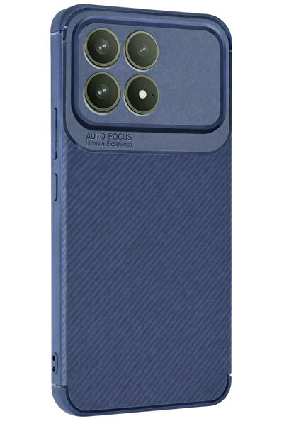 BSN STİL غطاء كربون بتركيز تلقائي من BSNSHOP لهاتف شاومي بوكو F8 برو - أزرق د...