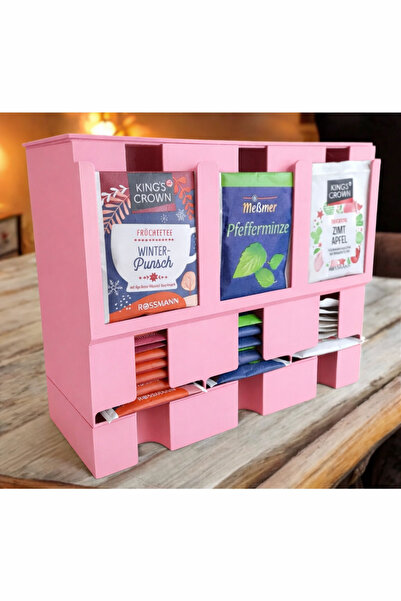 Past Pratik Poşet Çay Standı - 3 Bölmeli Poşet çay düzenleyici