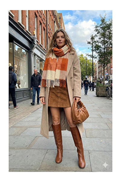 Namaste Vintage Multi-Colored Patterned Tassel Winter Shawl (42X205 cm)