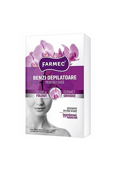 Farmec Set 3 x Benzi Depilatoare Farmec, pentru Fata, cu Extract de Orhidee, ...