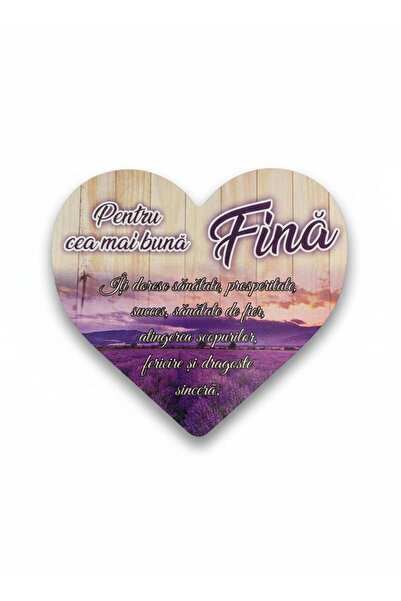 OEM Tablou de perete rotund cu mesaj pentru fină