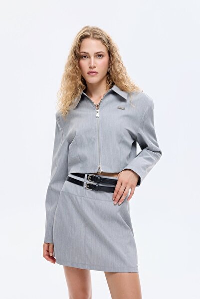 Quzu Fusta de damă ETK00781 Gri