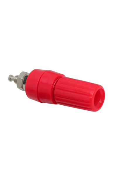 OEM Mufa audio banana mama 4mm montabil executie din plastic rosu
