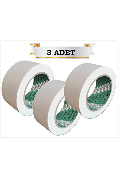 PVC YER İŞARETLEME BANDI (3 ADET BEYAZ) 50mm X 30m EMNİYET ZEMİN İKAZ BANDI