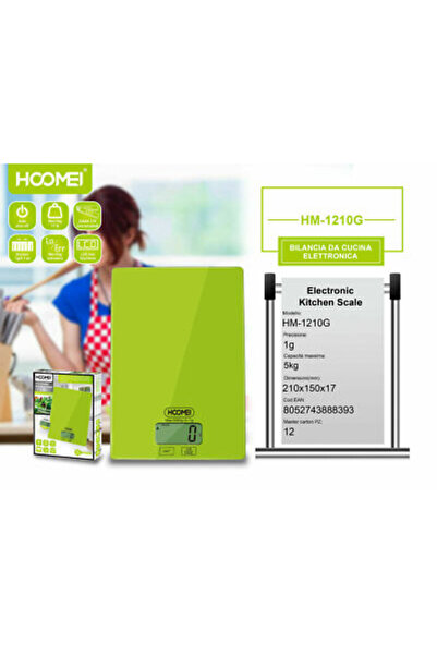 HOOMEI Electronic Kitchen Scale Food Weighing with Tare LCD Display Max 5Kg H...