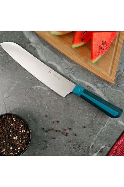 Aryıldız Plurex Santoku Bıçağı 21 cm Mavi