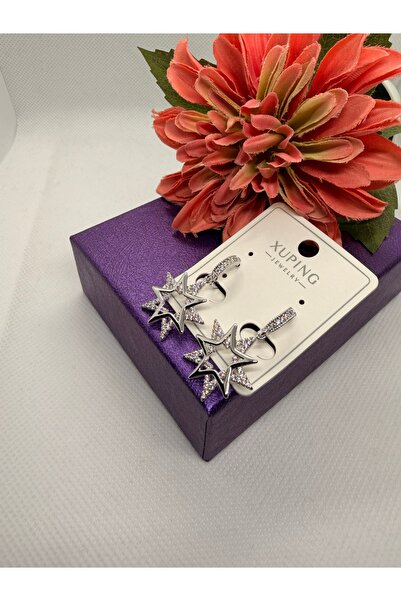 XUPING JEWELRY Zircon Stone Star Model Steel Earrings