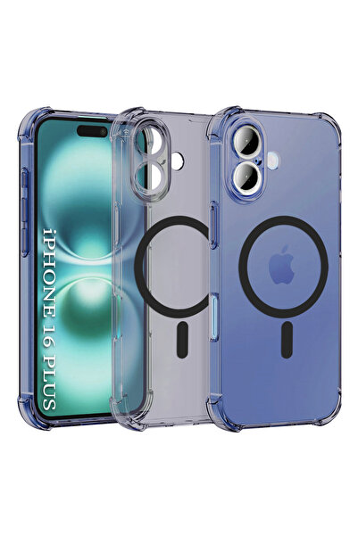 Techsuit Husa iPhone 16 Shockproof Clear Silicone MagSafe, fumuriu