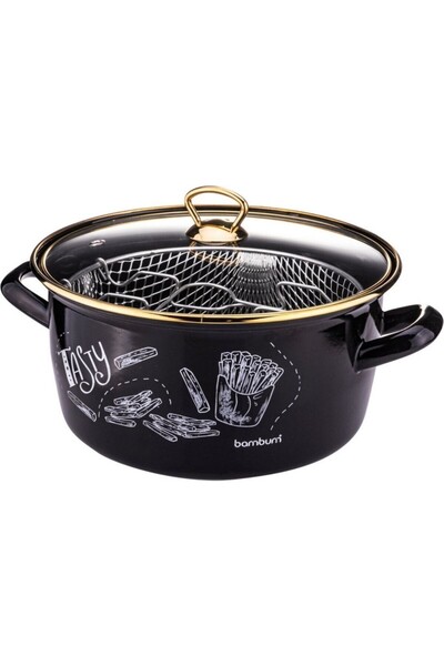 LAVİNİA Darky - Kızartma Tenceresi Siyah Kitchen 22 cm