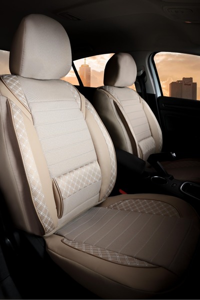 ACKSTORE غطاء مقعد سيارة أوبل كورسا بي متوافق مع الجلد شبه الكامل، طقم أمامي/...