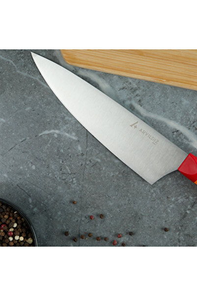 Aryıldız Plurex Big Şef Bıçağı 19 cm Kırmızı