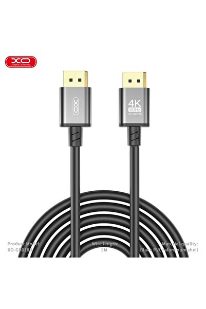 Xo كابل معدني GB018B DP - DP 4K - 5M كابل نقل البيانات