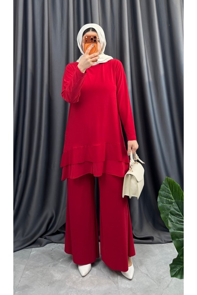 NİSUM MODA Flared Double Suit with Trousers