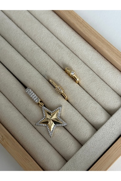 Pinery Jewels Zirkon Taşlı Kadın 3'lü Küpe Seti PJ
