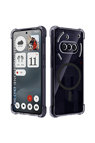 Techsuit Husa Nothing Phone (3a) Shockproof Clear Silicone MagSafe, fumuriu