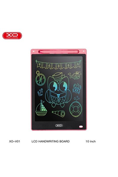 Xo تابلت رسم رقمي بشاشة LCD ملونة مقاس 10 بوصات، لوح كتابة للأطفال، شاشة تعلي...