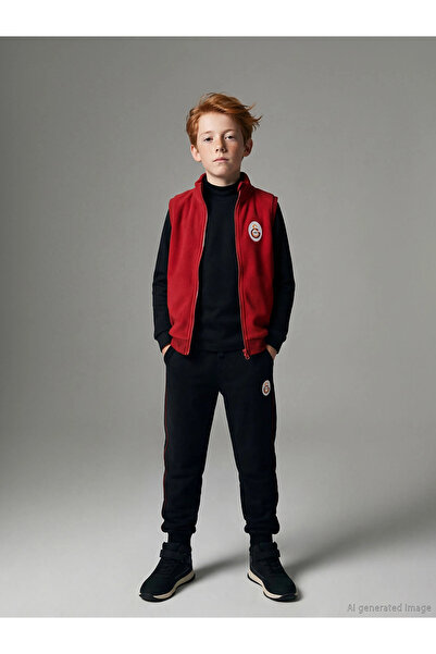LC Waikiki LCW Kids crna elastična talja Galatasaray Štampano dečaci Jogger d...