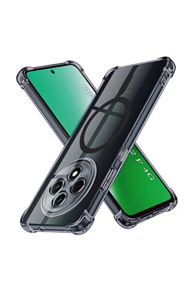 Techsuit Husa Oppo Reno12 F 4G Shockproof Clear Silicone MagSafe, fumuriu