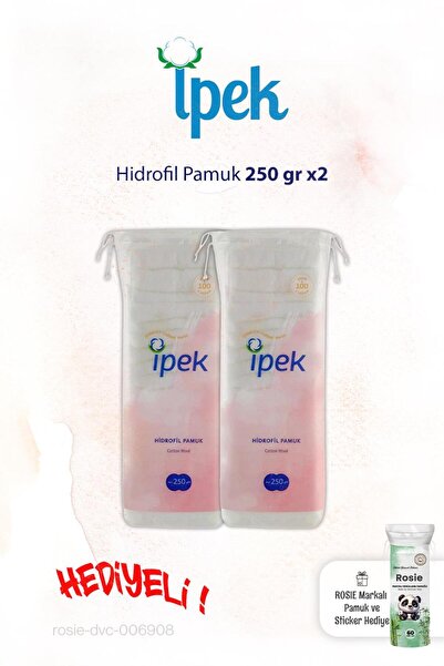 İpek Hidrofil Pamuk 250 gr x2 ve Rosie