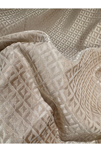 VANESSA PERDE Kabartma Desenli Özel Seri 1x3 Pileli Kırışmaz Yıkanabilir Pudr...