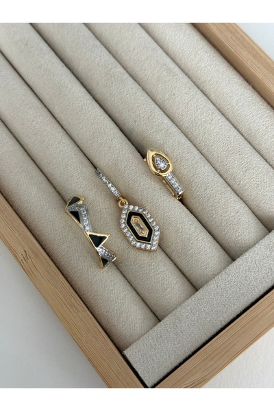 Pinery Jewels Zircon Stone Women's 3-Piece Earring Set Pj