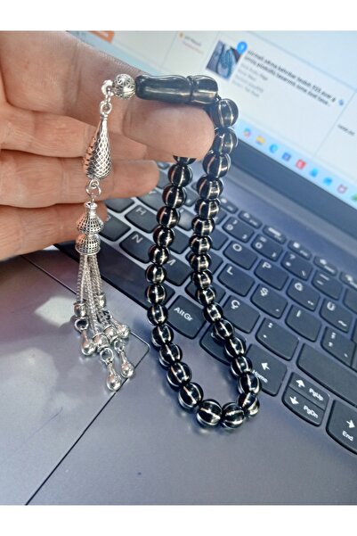 Kuka Erzurum Oltu taşi gümüş işlemeli gümüş Püsküllü kutulu belgelı sertifika lı