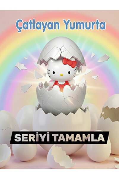 tekmation Hello Kitty, Kuromi Sürpriz Figür Yumurta Hello Kitty, Kuromi Çatla...
